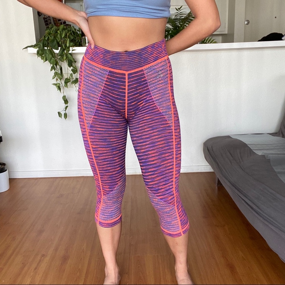 Free People Bright Muticolor Workout Leggings